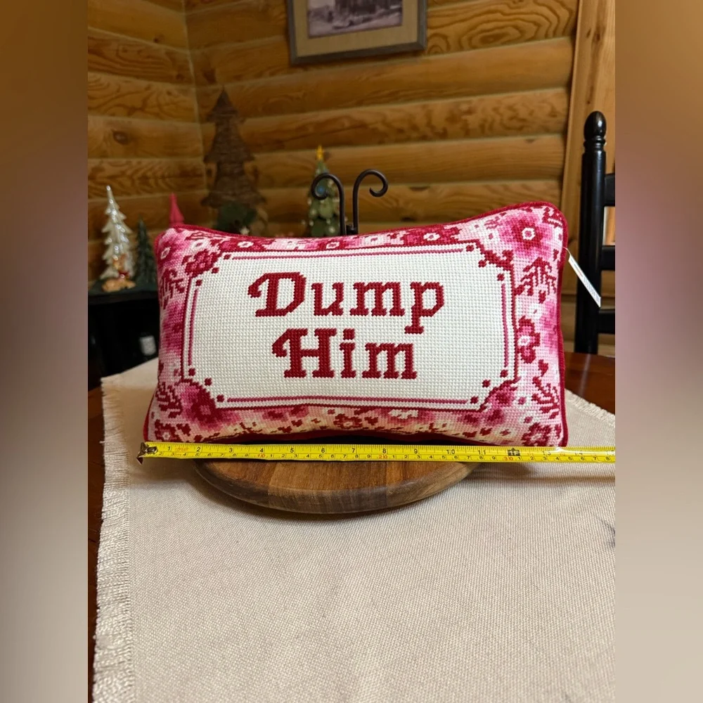 DUMP HIM Valentine’s Day Pillow - Bouffants & Broken Hearts